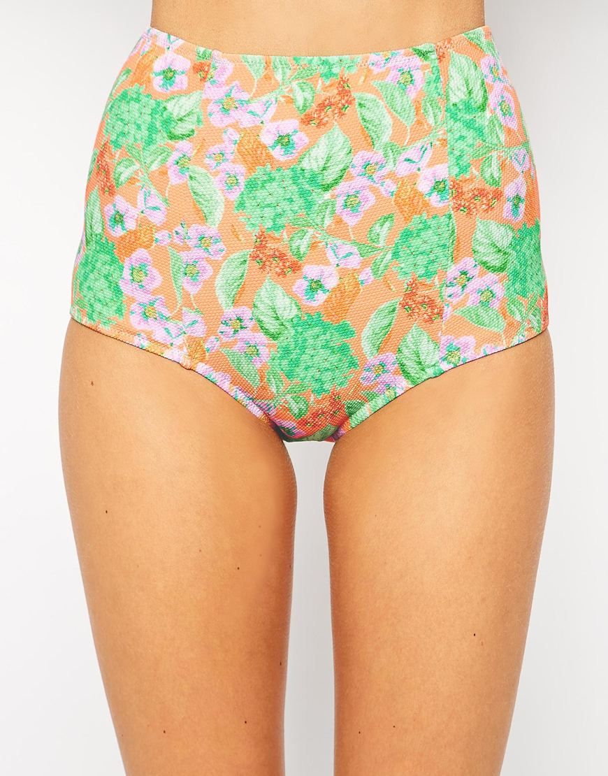 ASOS Bas de bikini taille haute texturé à Asos Pickture