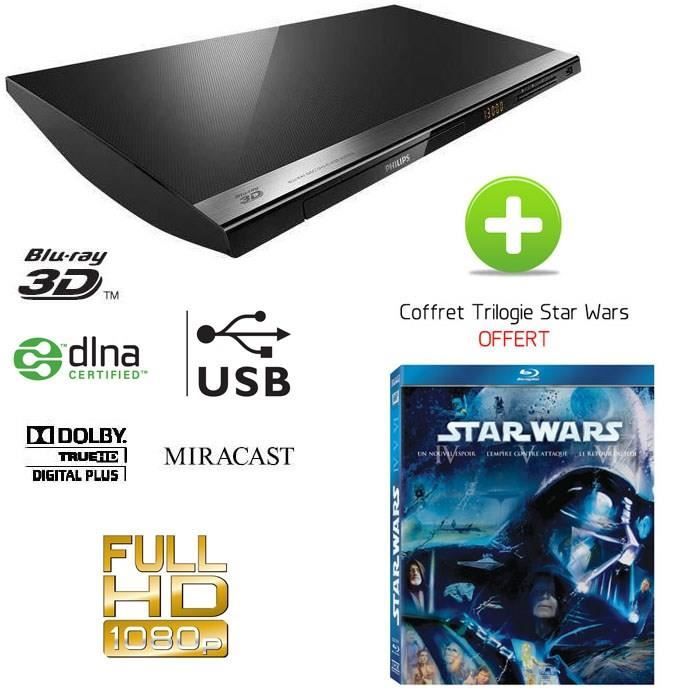 Comment Activer Miracast Sur Tv Philips PHILIPS BDP5700 Lecteur Blu-ray 3D + Coffret Star - Philips - Pickture