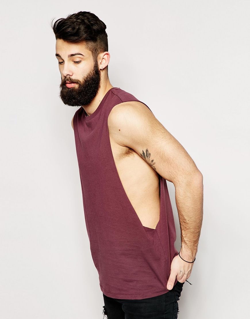 Asos T Shirt Sans Manches à Emmanchures Ultra Asos Pickture